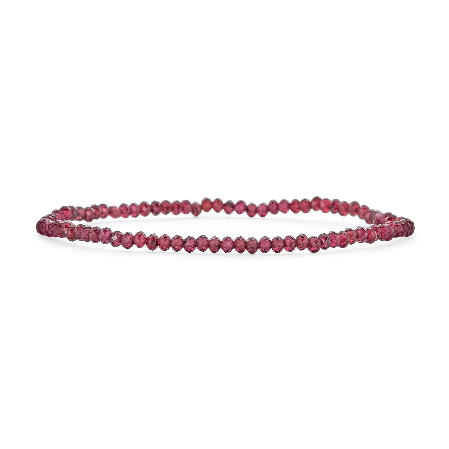Dainty Gemstone Multi-Strand Seed Bead Stretch Bracelet with Caviar Rondell Beads