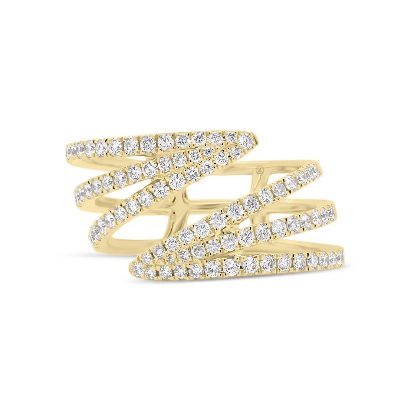 Diamond Triple Coil Ring