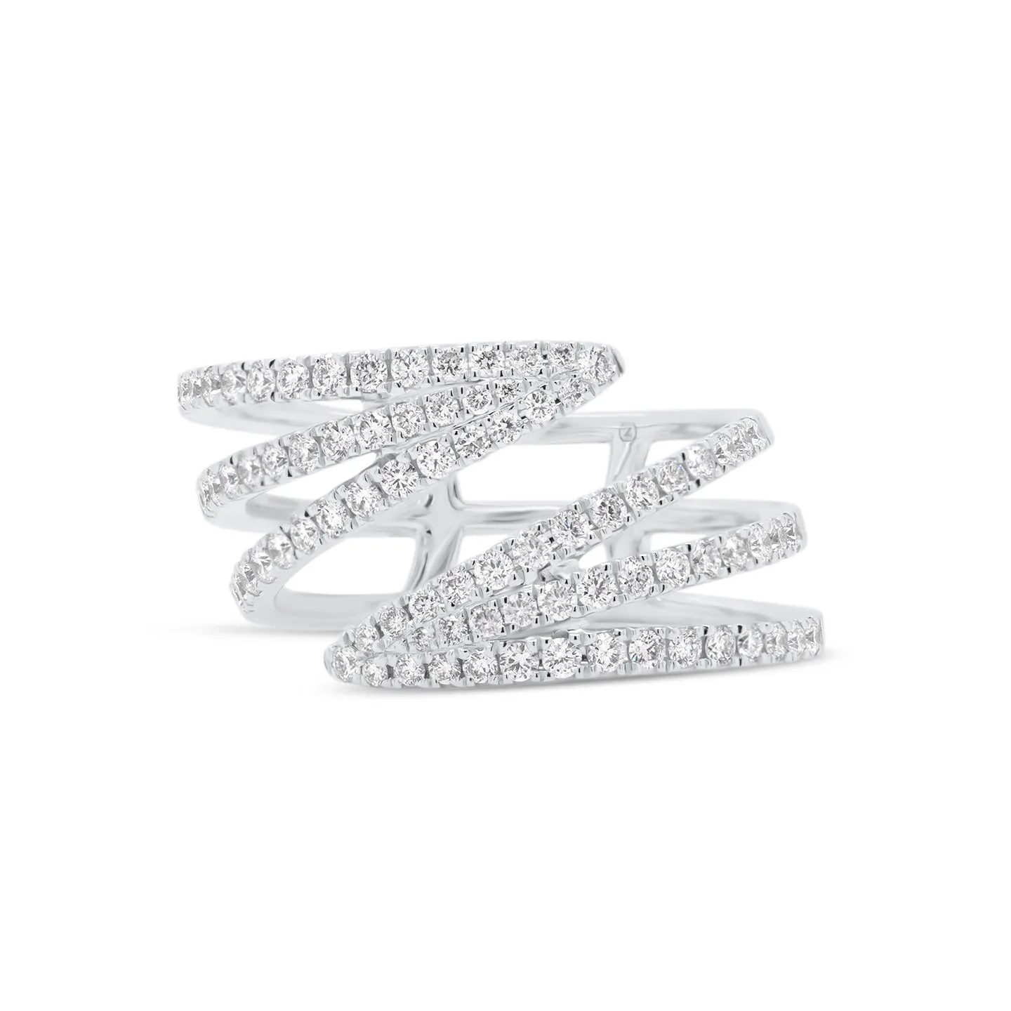 Diamond Triple Coil Ring