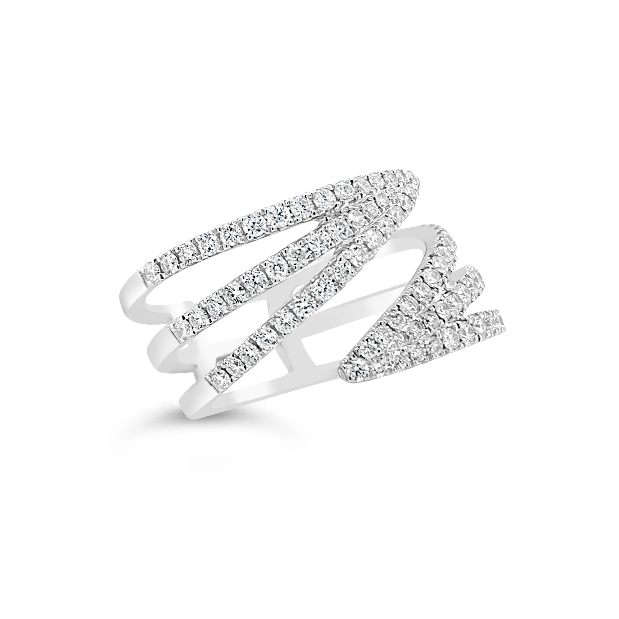 Diamond Triple Coil Ring