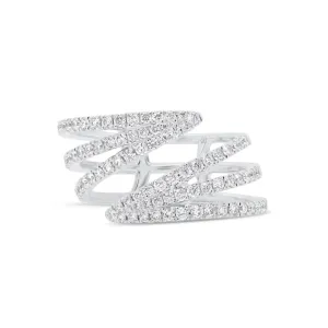 Diamond Triple Coil Ring