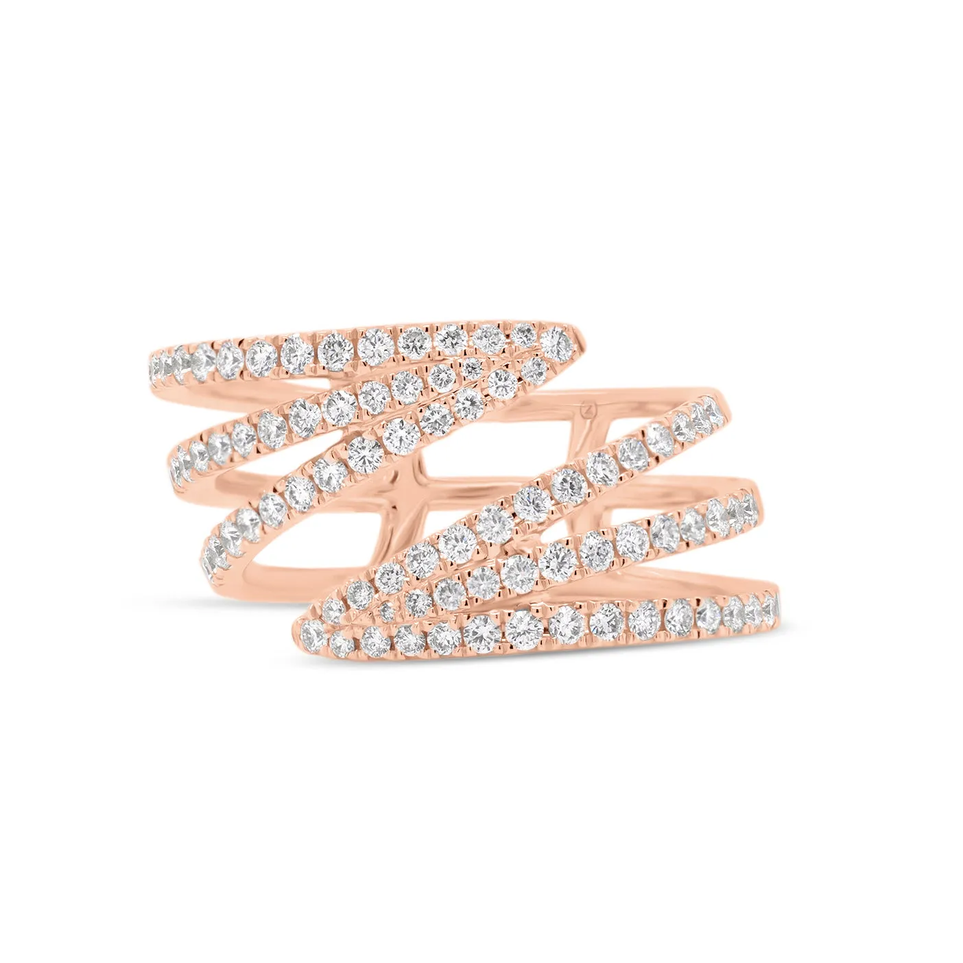 Diamond Triple Coil Ring
