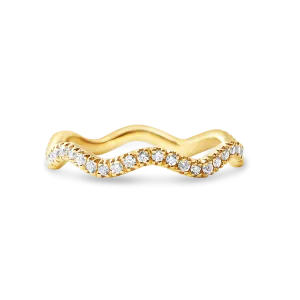 DIAMOND WAVE STACKING RING