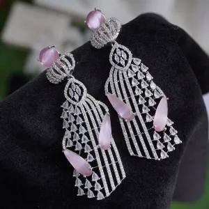 Diamonds Look Zirconia Earrings