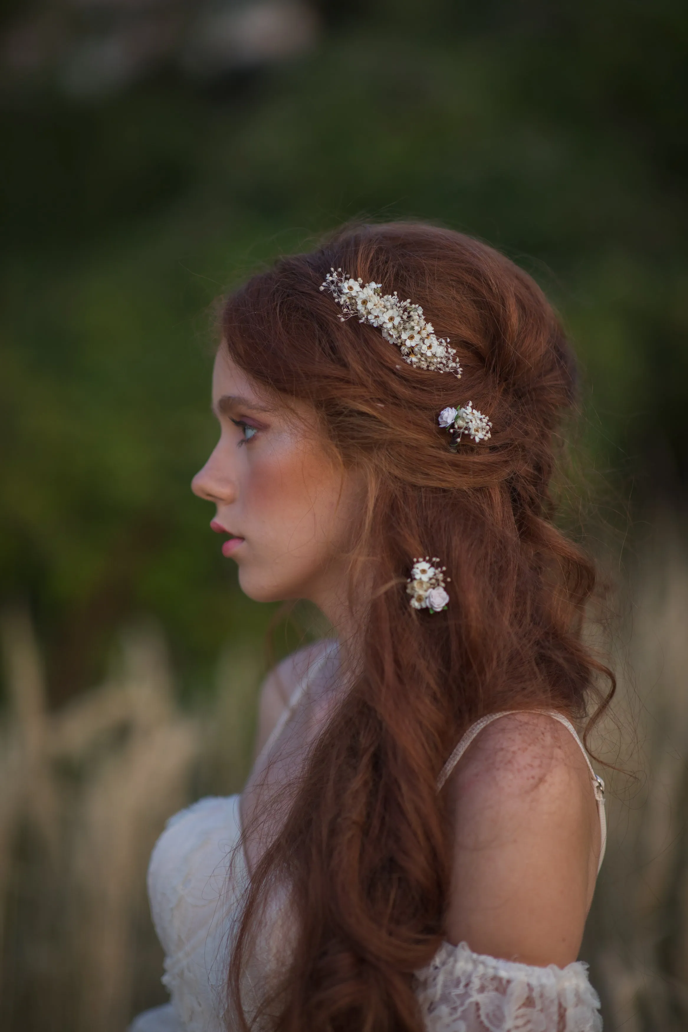 Dried flower hair set