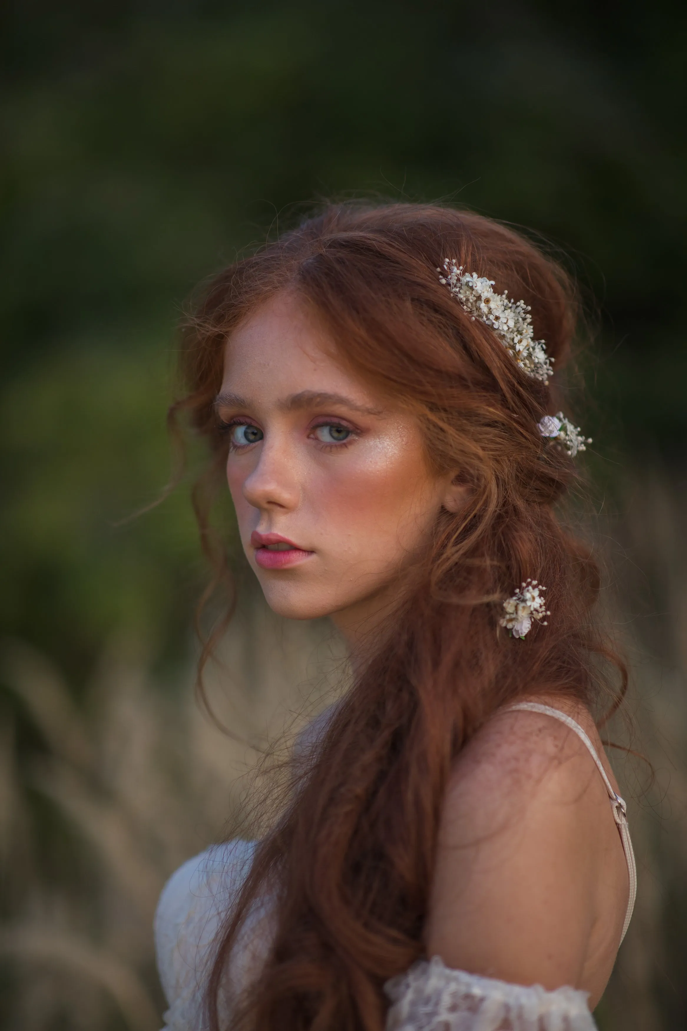Dried flower hair set