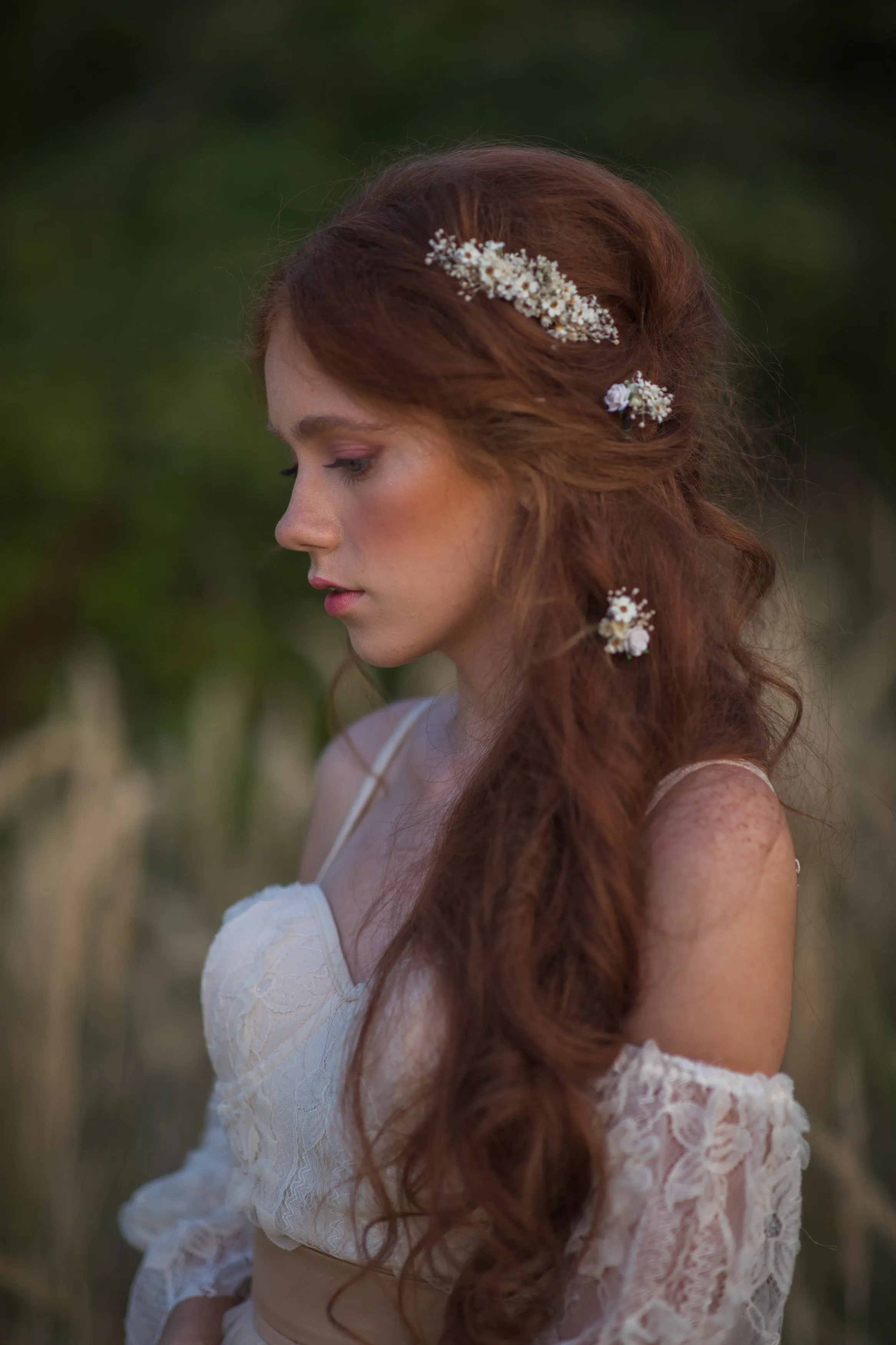 Dried flower hair set