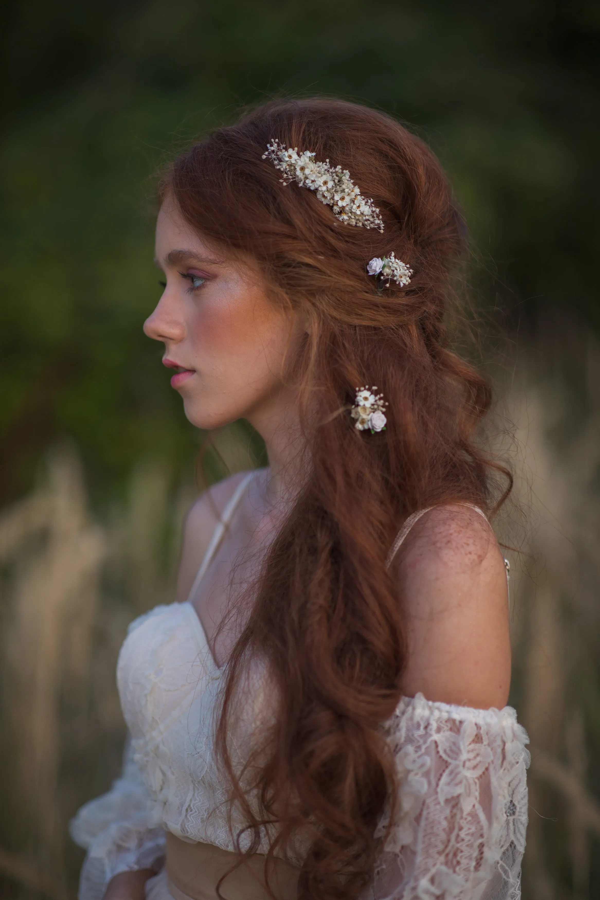 Dried flower hair set