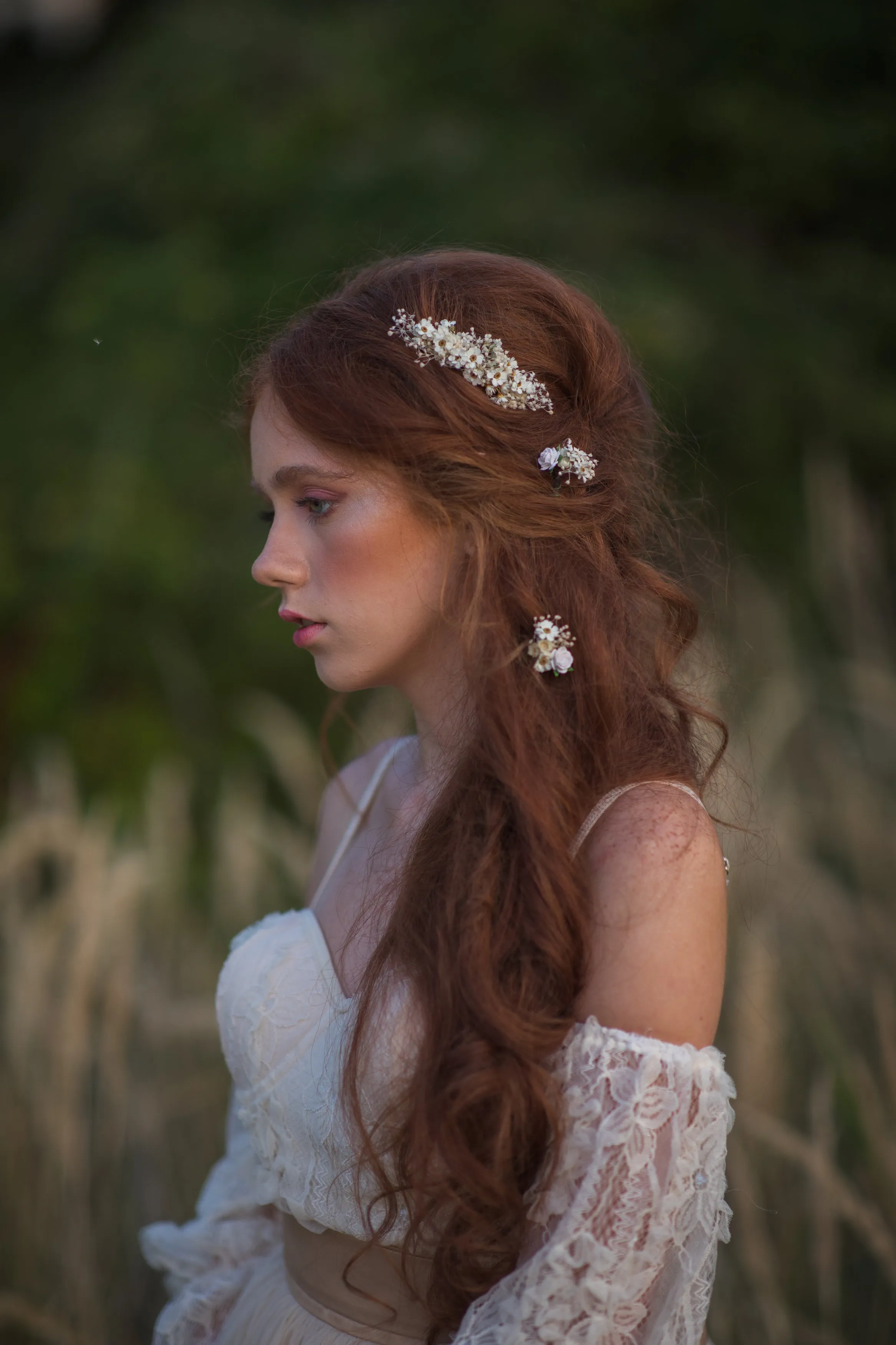 Dried flower hair set