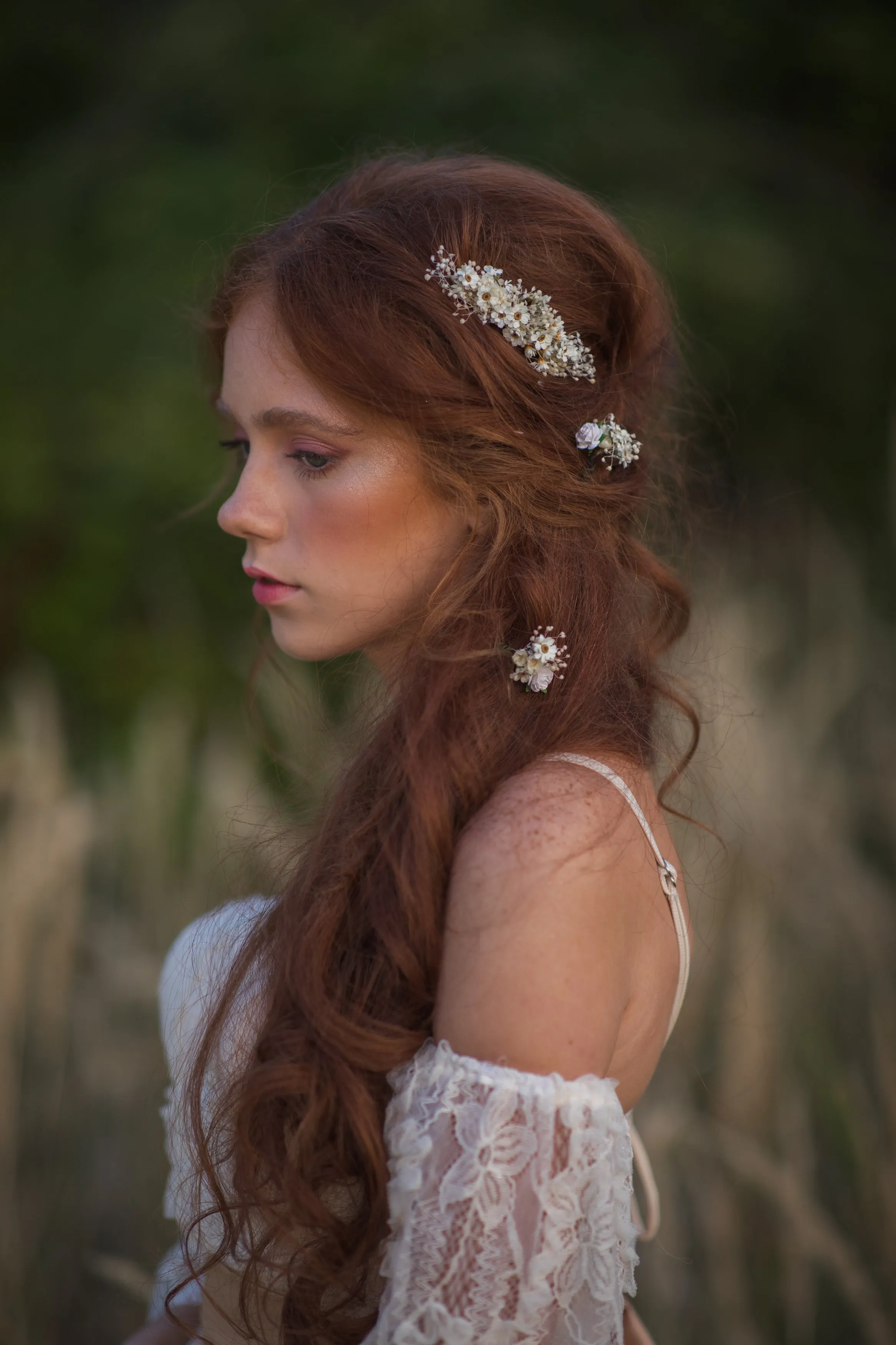 Dried flower hair set