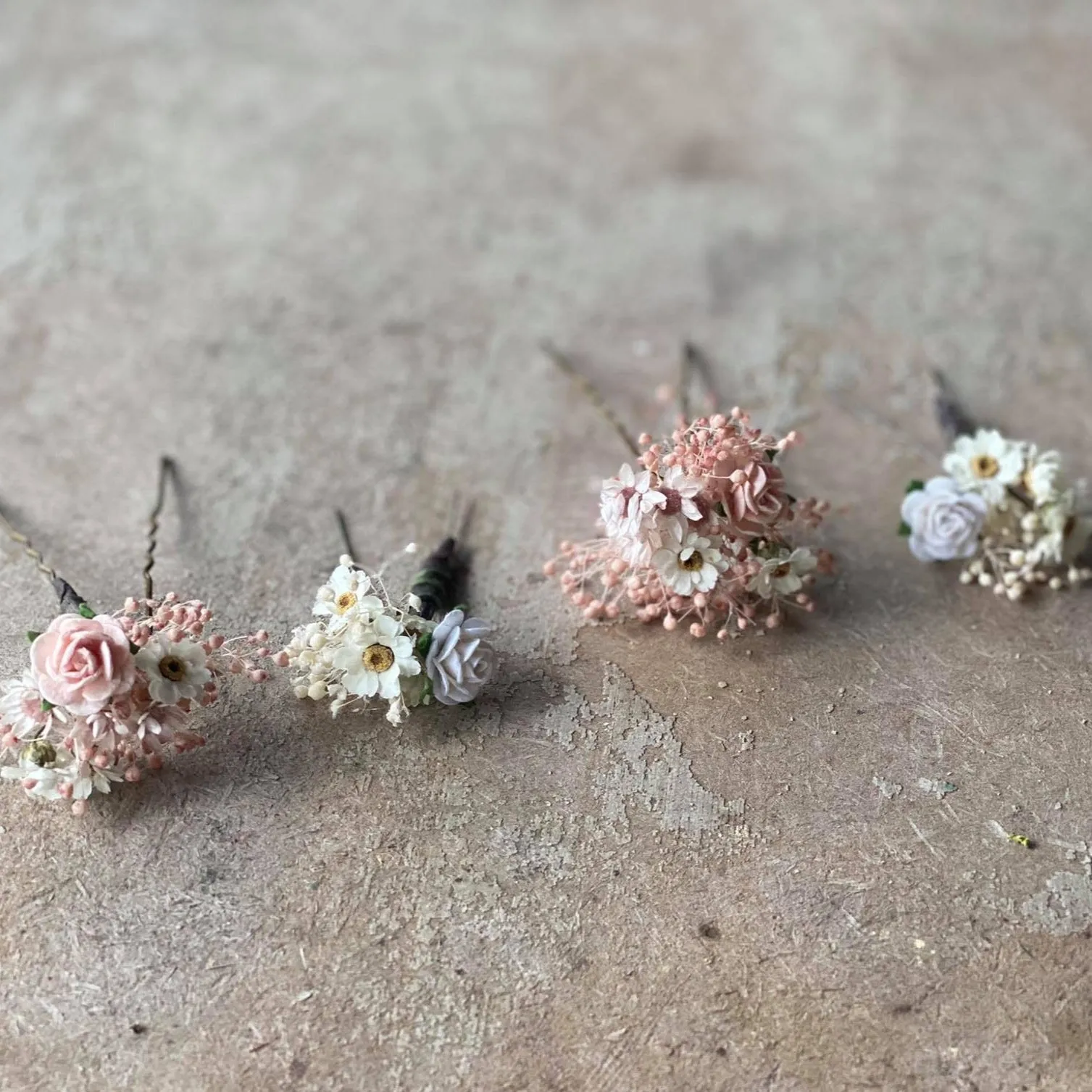 Dried flower hair set