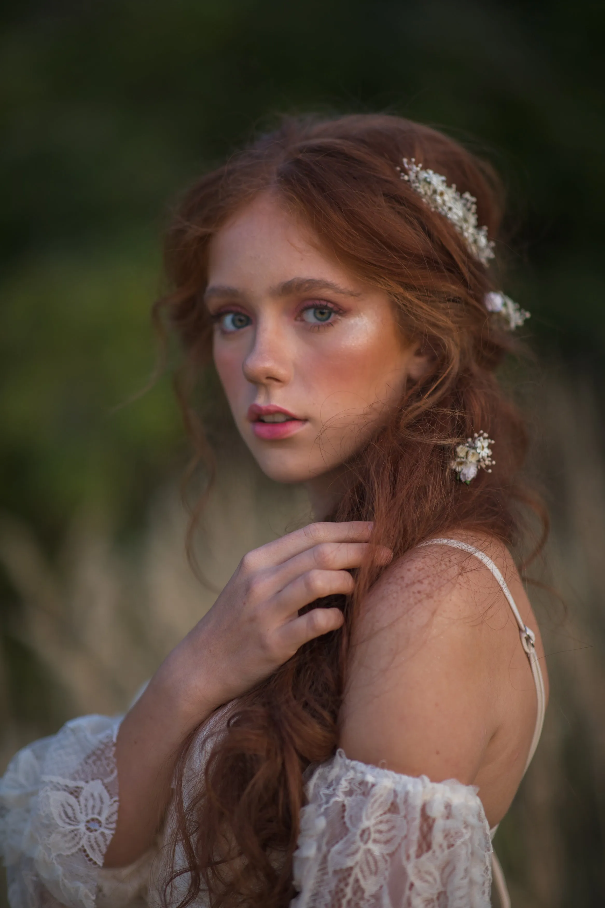 Dried flower hair set