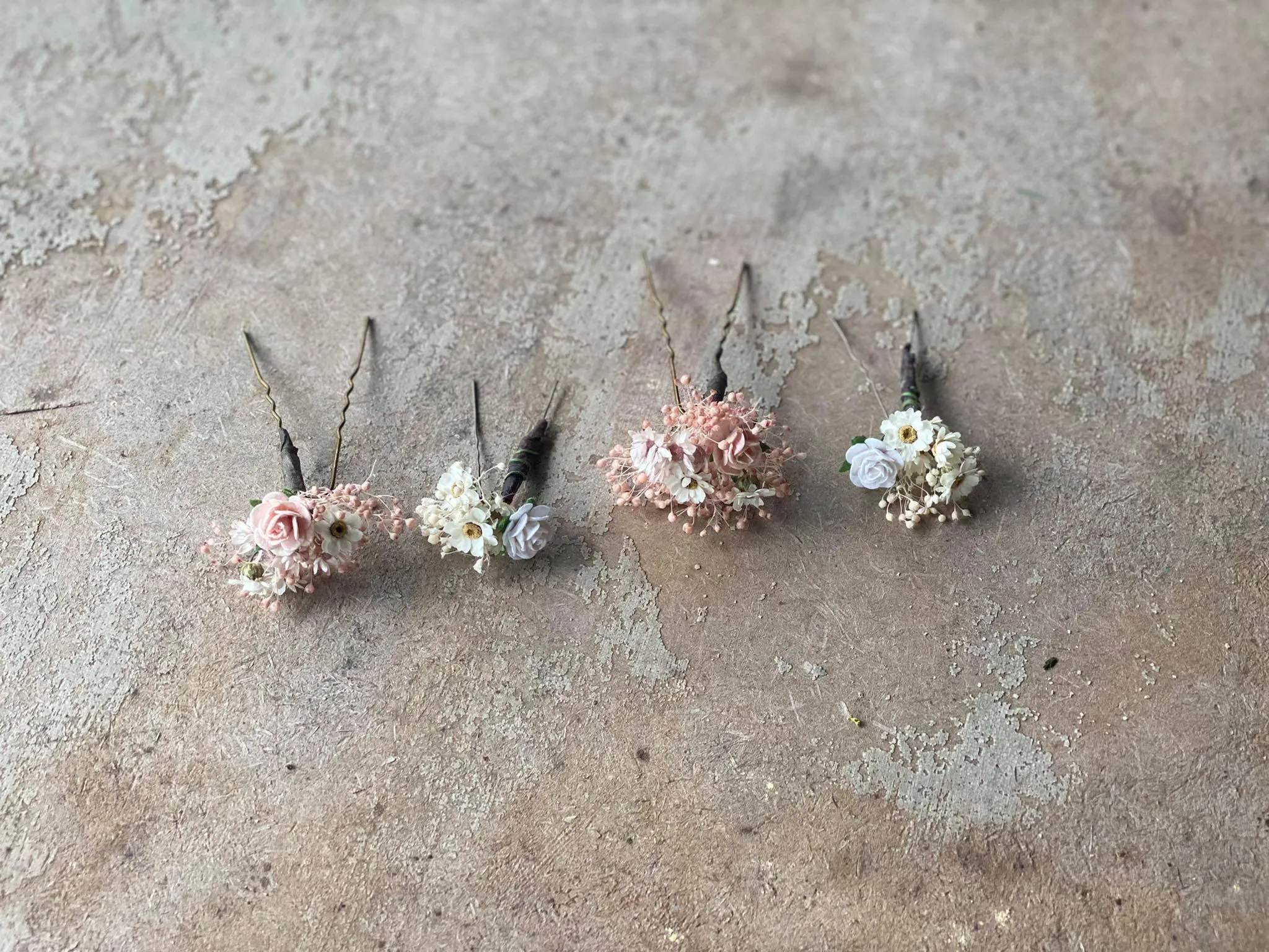 Dried flower hair set