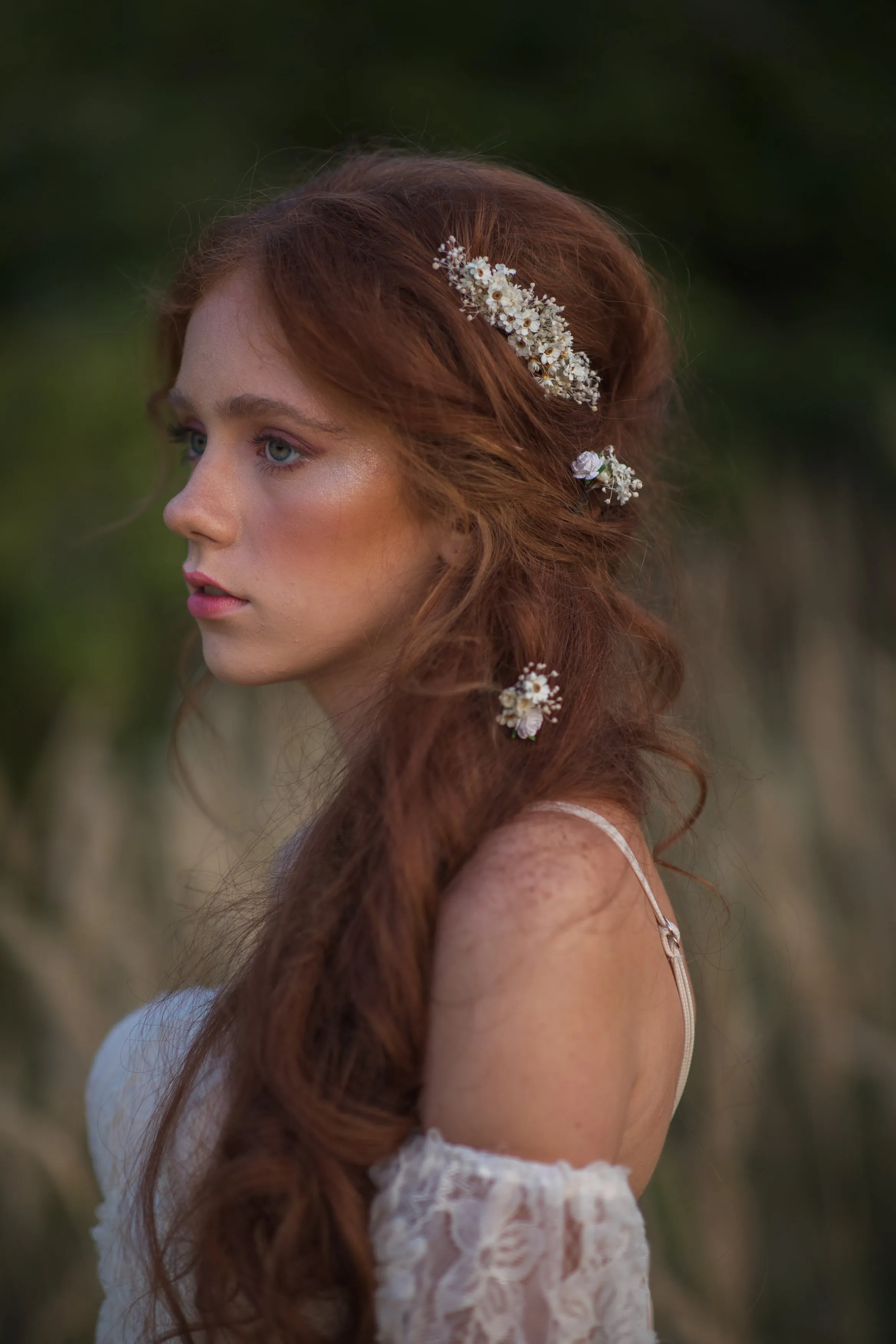 Dried flower hair set