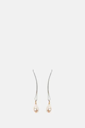 Drop Pearl Silver Hairpins