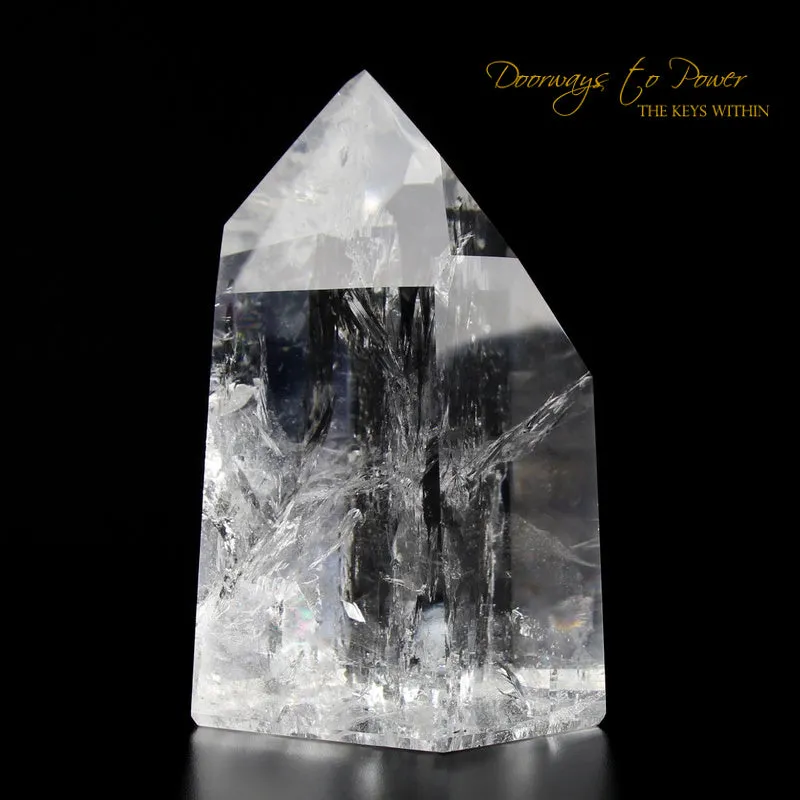 Exquisite Pure Clear Quartz Temple Heart Dow Master Crystal