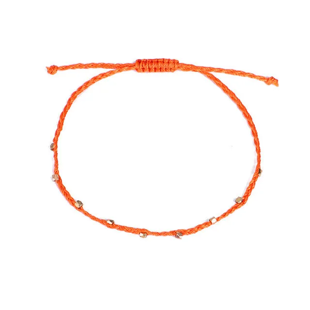 Fashion Handmade Colorful Braided Macrame Rope Anklet For Women