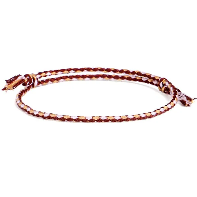 Fashion Handmade Colorful Braided Macrame Rope Anklet For Women