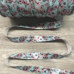 Floral Fold Over Elastic Ribbon p/mtr