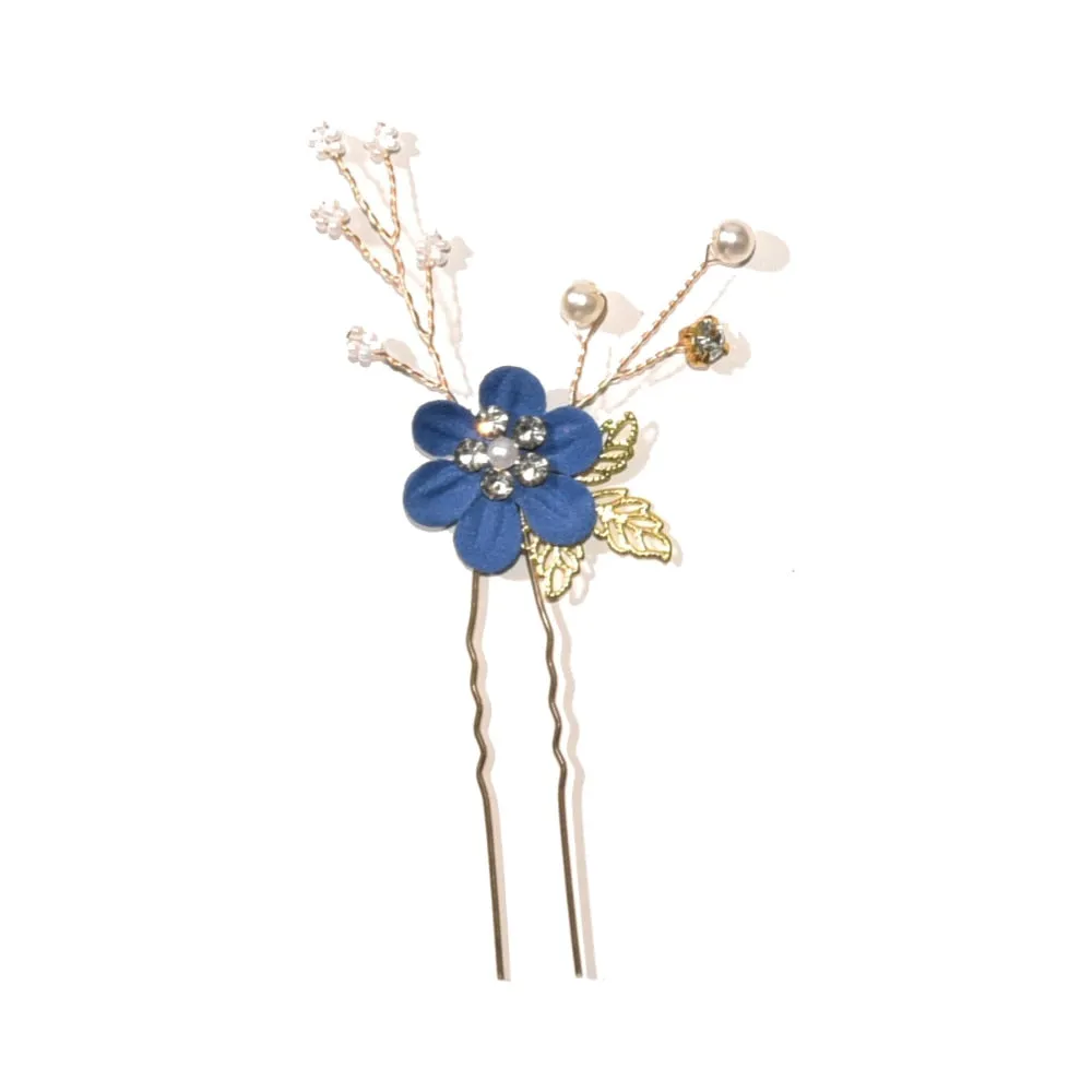 Flower Pearl Tiara & Wedding Hairpins