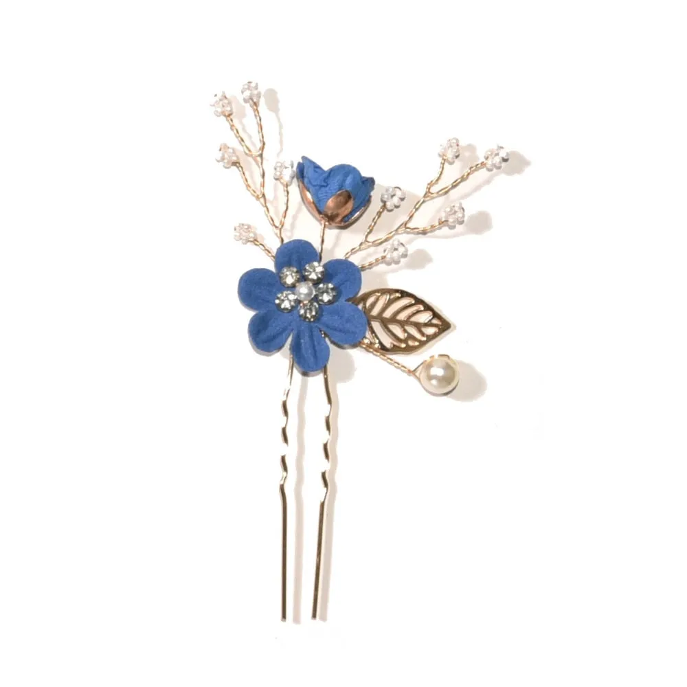 Flower Pearl Tiara & Wedding Hairpins