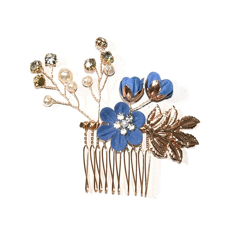 Flower Pearl Tiara & Wedding Hairpins