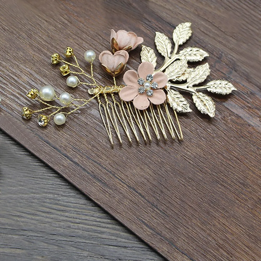 Flower Pearl Tiara & Wedding Hairpins