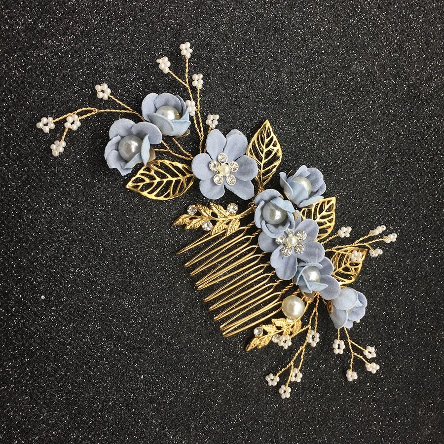 Flower Pearl Tiara & Wedding Hairpins