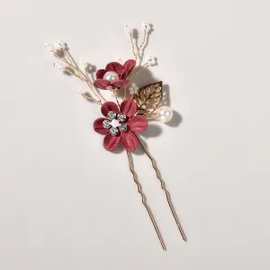 Flower Pearl Tiara & Wedding Hairpins