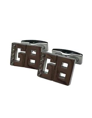 GB Monogram Silver Cufflinks