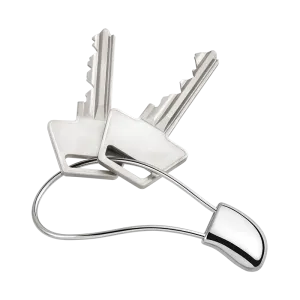 Georg Jensen Helena Stainless Steel Keyring D