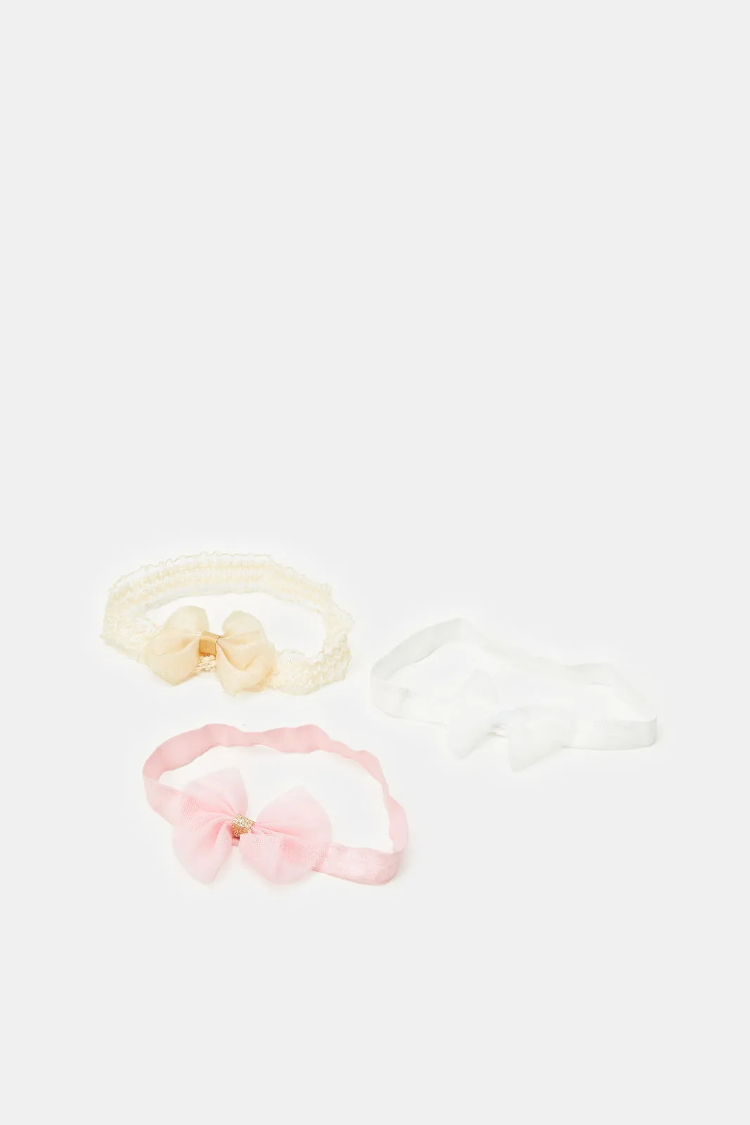 Girls Assorted Bow Hair Band Set (Pack of 3)