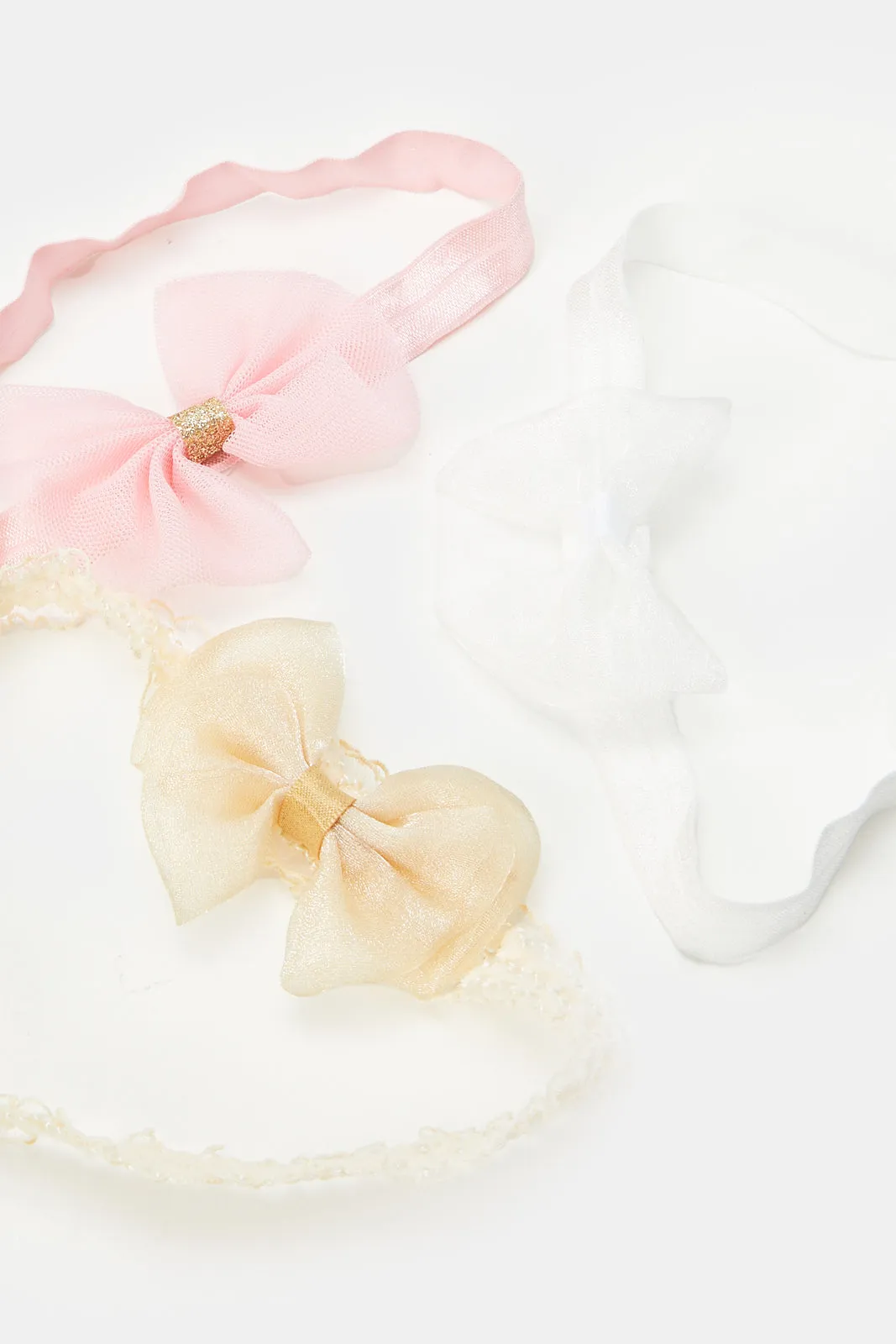 Girls Assorted Bow Hair Band Set (Pack of 3)
