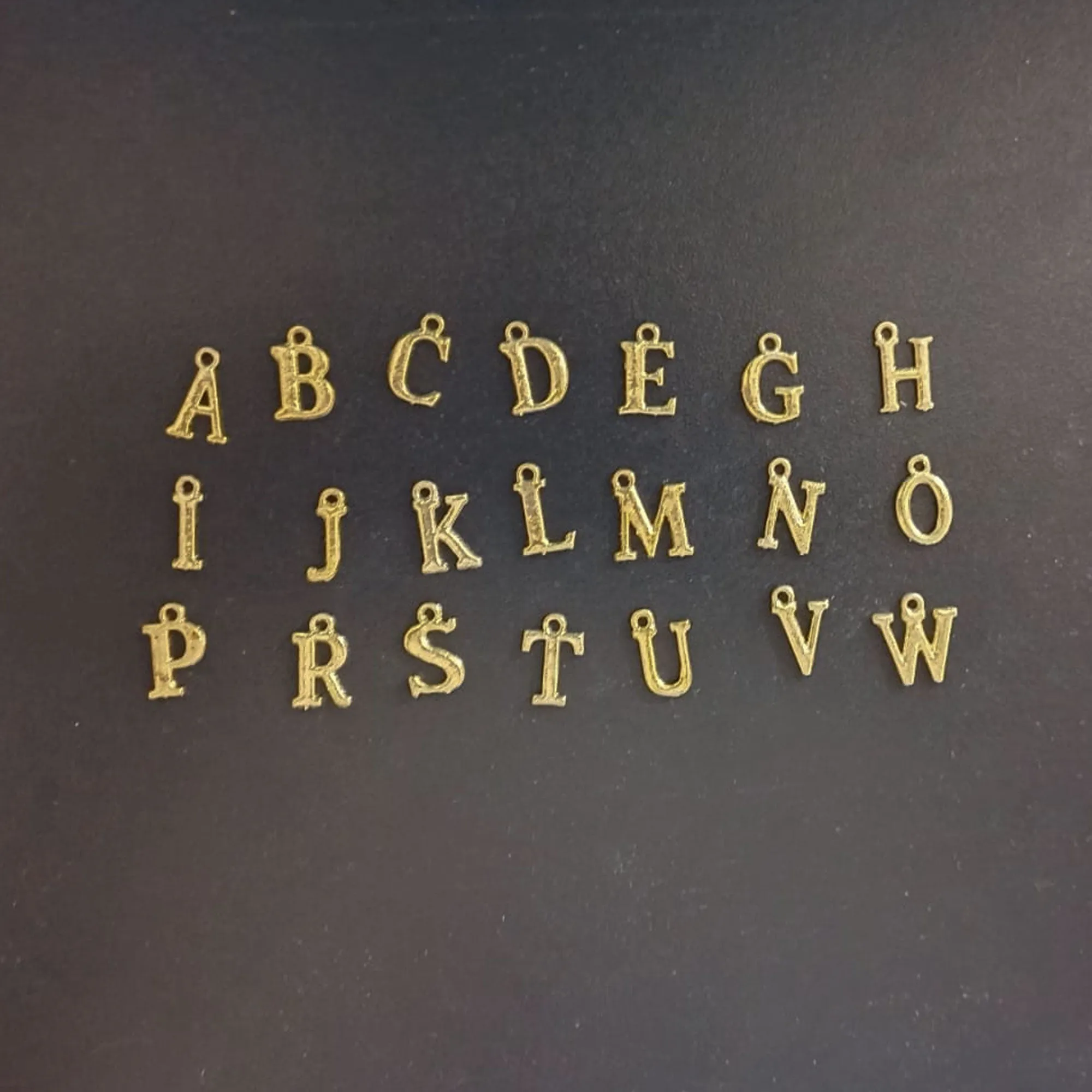 Gold Alphabet Charms