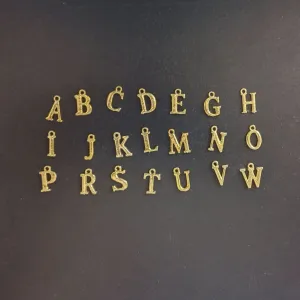 Gold Alphabet Charms