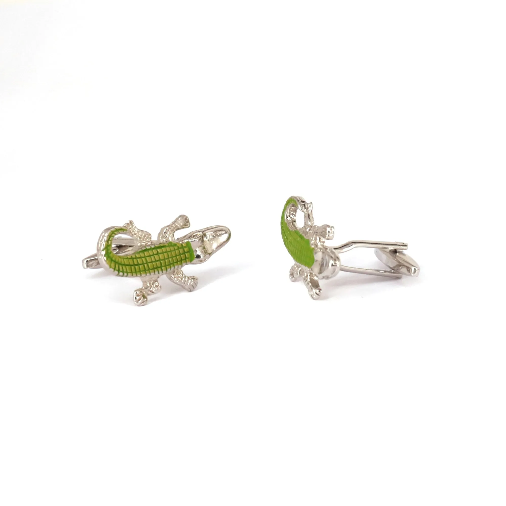 Green  Alligator, Crocodile Cufflinks (Online Exclusive)