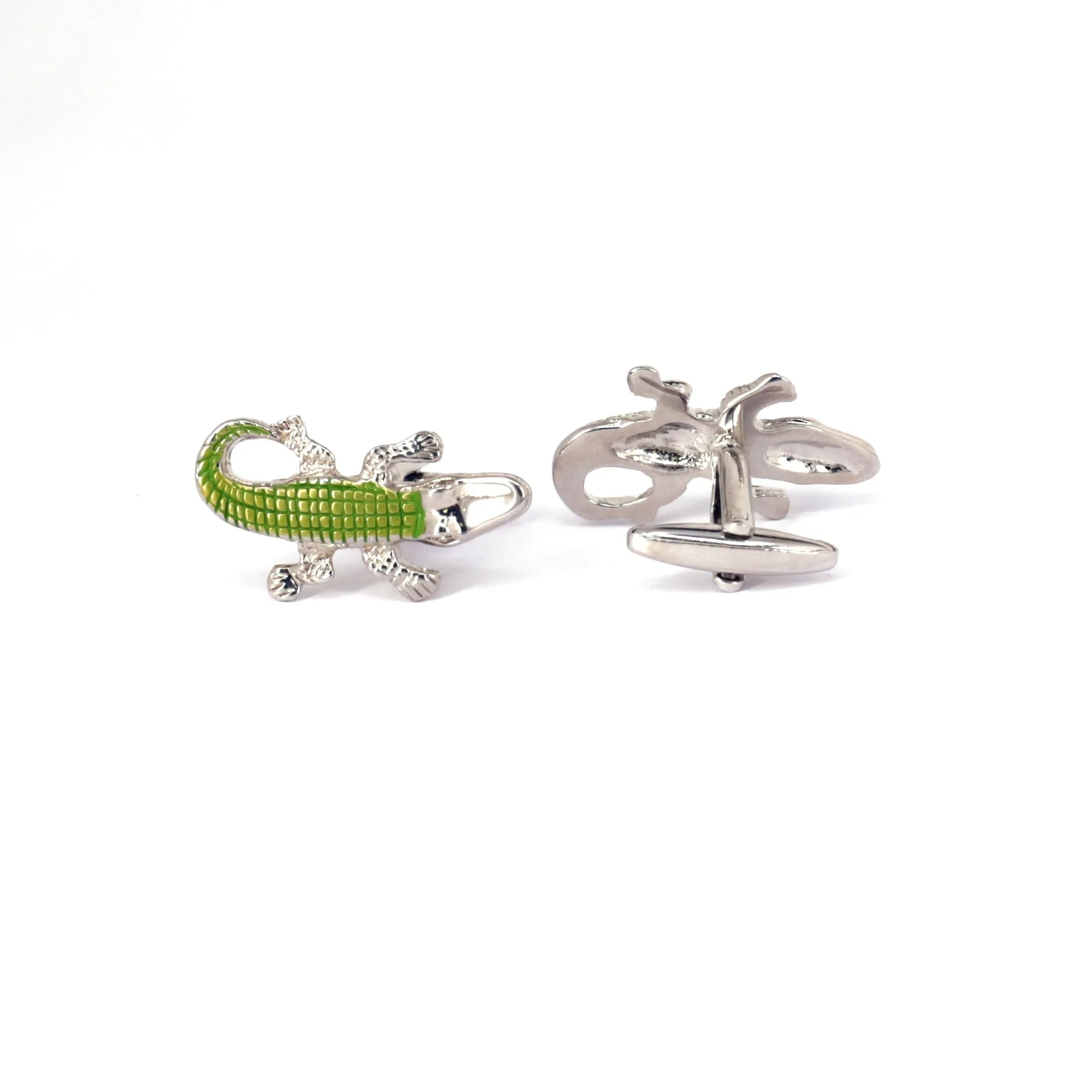 Green  Alligator, Crocodile Cufflinks (Online Exclusive)