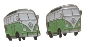 Green VW Combi Vans Cufflinks