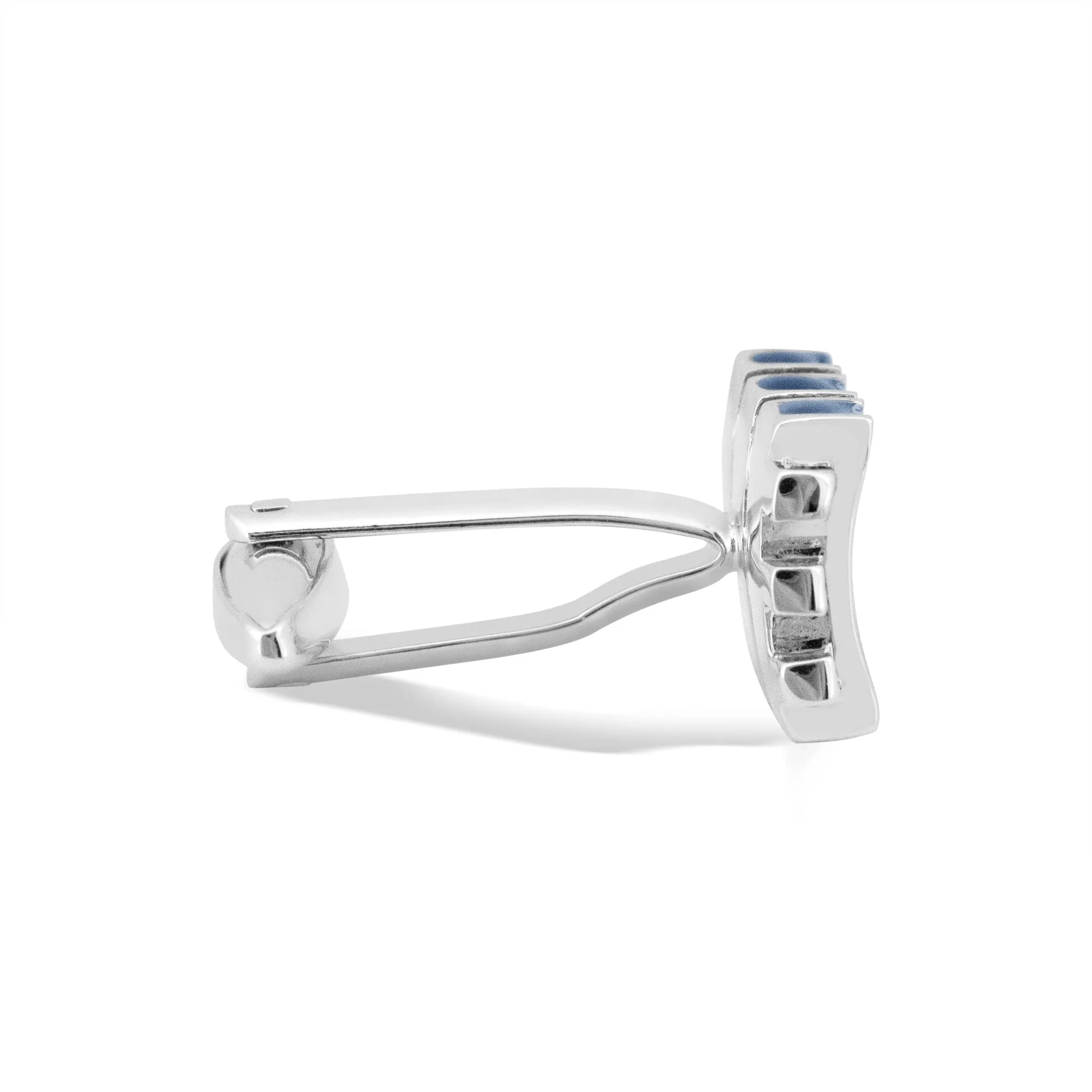 Grill and Bar Cufflinks in Blue Enamel  (Online Exclusive)