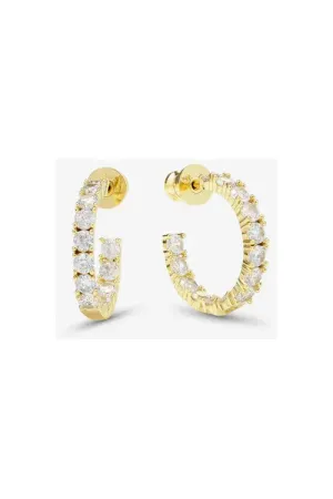 Heiress Hoops .75 - Gold/White