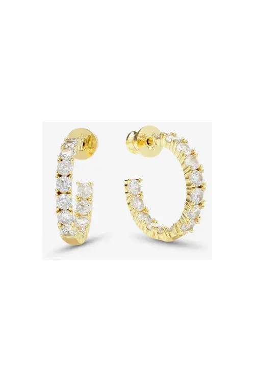 Heiress Hoops .75 - Gold/White