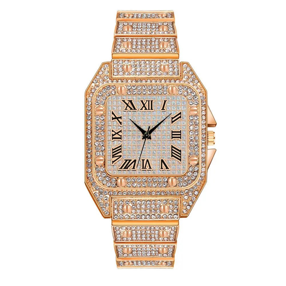Hip Hop Diamond   Luxury Quartz Watche