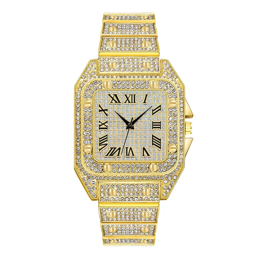 Hip Hop Diamond   Luxury Quartz Watche