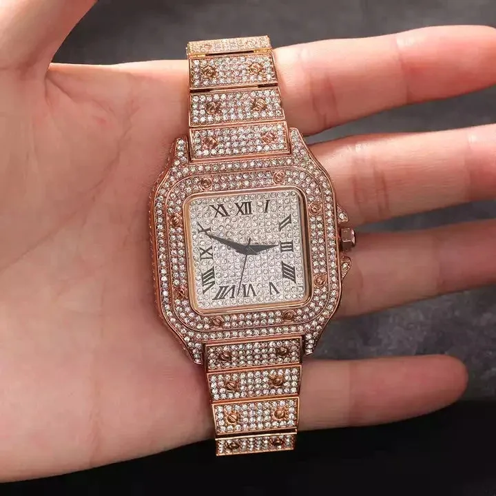 Hip Hop Diamond   Luxury Quartz Watche