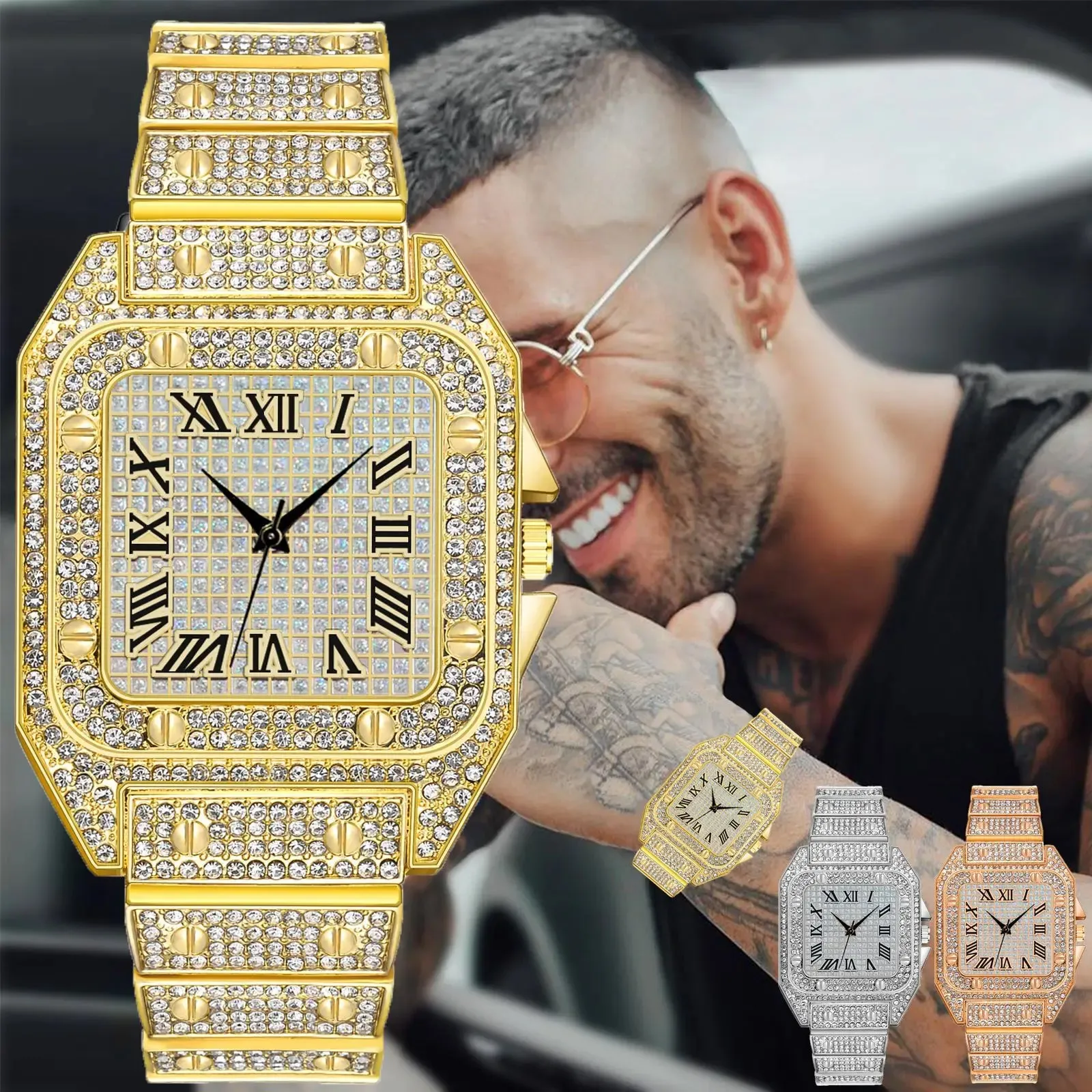 Hip Hop Diamond   Luxury Quartz Watche