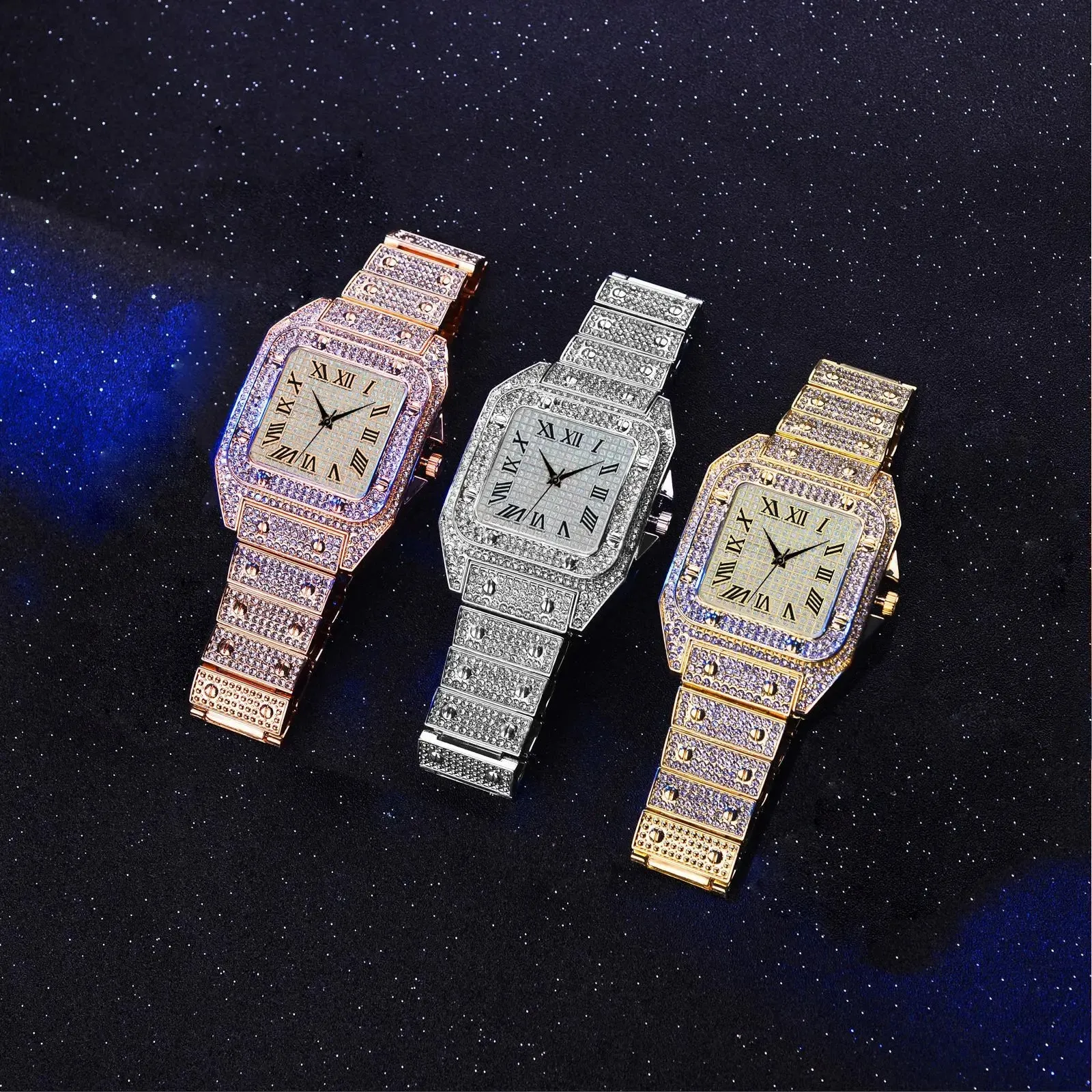 Hip Hop Diamond   Luxury Quartz Watche