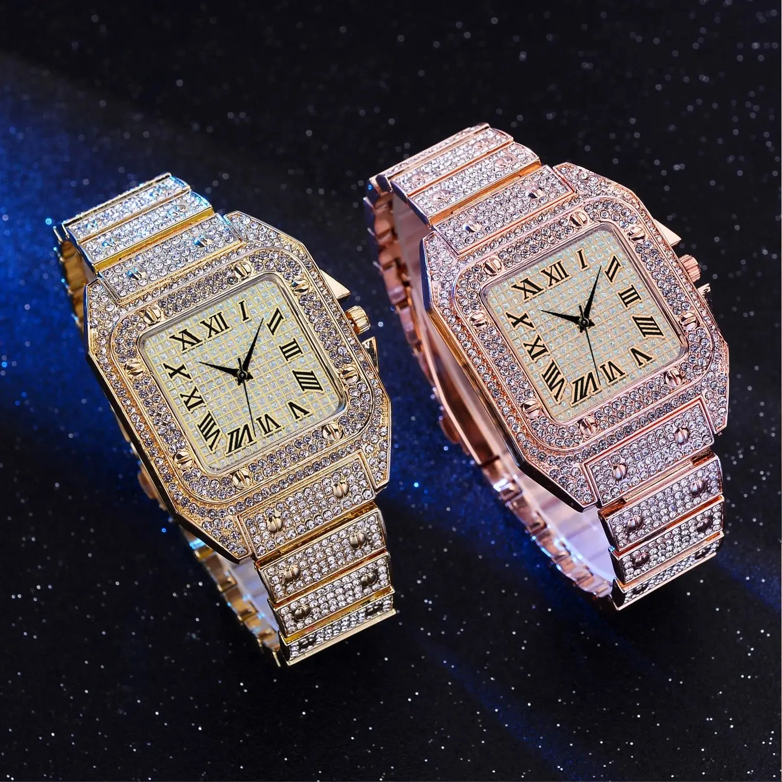 Hip Hop Diamond   Luxury Quartz Watche