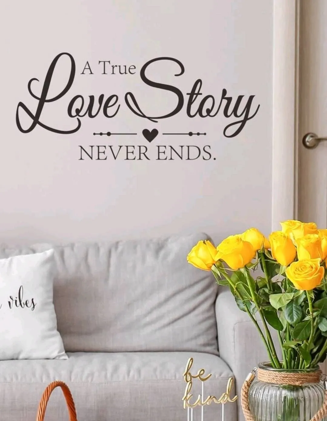 Home Decor - Wall Decal - a true love story never ends