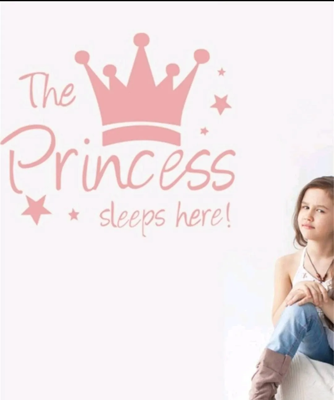 Home Decor - Wall Decal - The Princess Sleeps here
