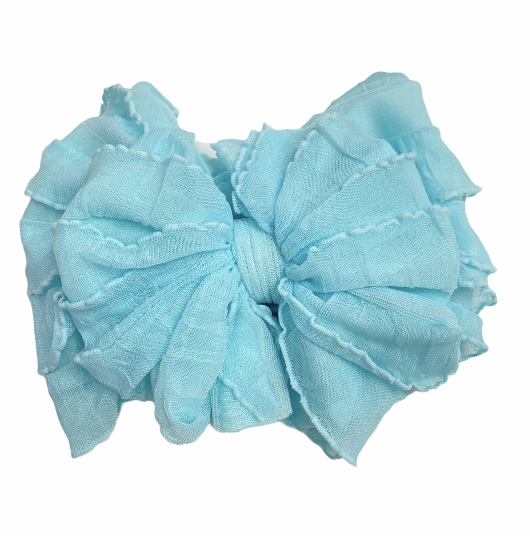 In Awe Couture Aqua Ruffled Headband